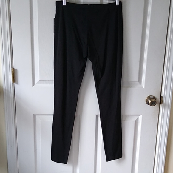 Allen B. Leggings Black w/Faux Leather Size L XL - Picture 5 of 6